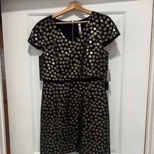 Kensie Black and Gold Mini Dress with Tags. Never worn.